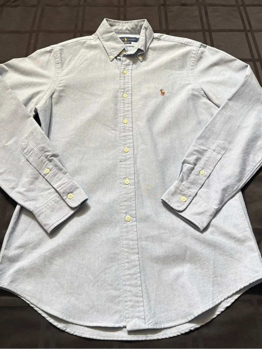 Polo Ralph Lauren Small Blue Oxford Cotton Button Down Men’s long Sleeve Shirt